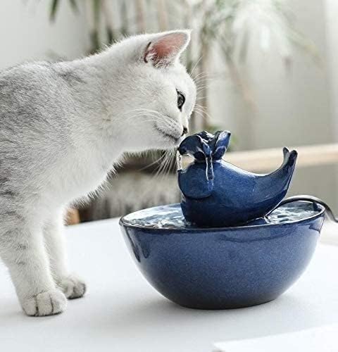Fountain Automatic Drinking Fountains for Cats, Ceramic Pet Water Fountain with Silent Pump for Dog and Cat Drinking Pet Water Dispenser with Filter Pet Supplies Pet Water Dispenser