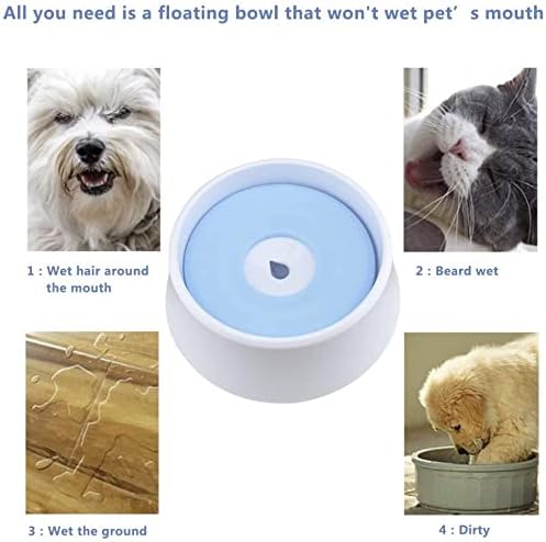 Fountain Pet Dog Water Bowl,Spill Proof Slow Drinking Water Feeder Bowl for Pets Feeding Non Wet Mouth, No Spill Pet Water Bowl for Puppy Kitten Feed Pet Bowl Pet Water Dispenser