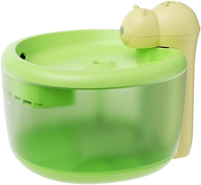 Pet Water Dispenser, Cordless Pets Water Fountain Battery Operated, 2.2L Water Bowl for Cats and Dogs Indoor, Easy to Clean