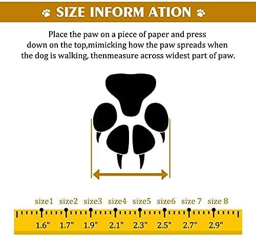 XSY&G Dog Boots,Waterproof Dog Shoes,Dog Booties with Reflective Rugged Anti-Slip Sole and Skid-Proof,Outdoor Dog Shoes for Medium to Large Dogs 4Pcs-Size6