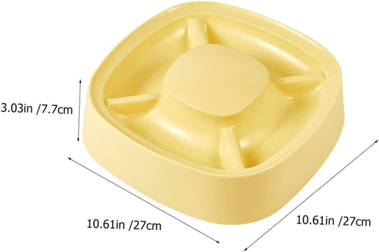 Milisten Divided Pet Bowl for Cats and Small Dogs Non Slip Slow Feeder with Large Capacity Smooth Safe Design for Food and Water Easy to Clean Multifunctional Feeder for Puppies and Kittens
