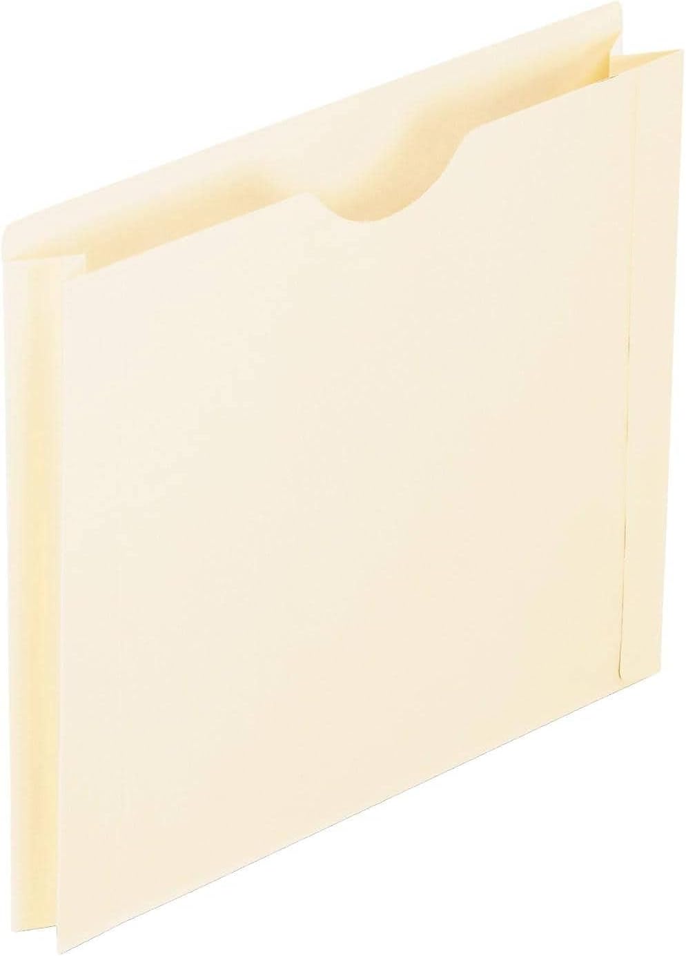 Pendaflex File Jackets, Letter Size, Manila, 2" Expansion, Reinforced Straight-Cut Tabs with Thumb Cut, 50 per Box (22200EE), Beige
