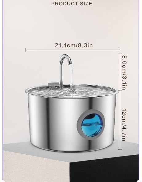 Cat Water Fountain soaringstore : Cat Fountain for Drinking - 108oz/3.2L Pet Water Fountain for Cats Indoor - Quiet Water Fountain for Cats - Faucet Pet Fountain - for Pets& Small Animals