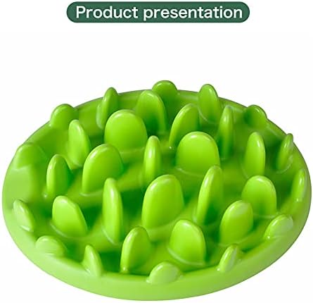 BUYTER Pet Catch Interactive Slow Jungle Feeder Bowl Anti-gulping Feed Diet Dishes (Green)