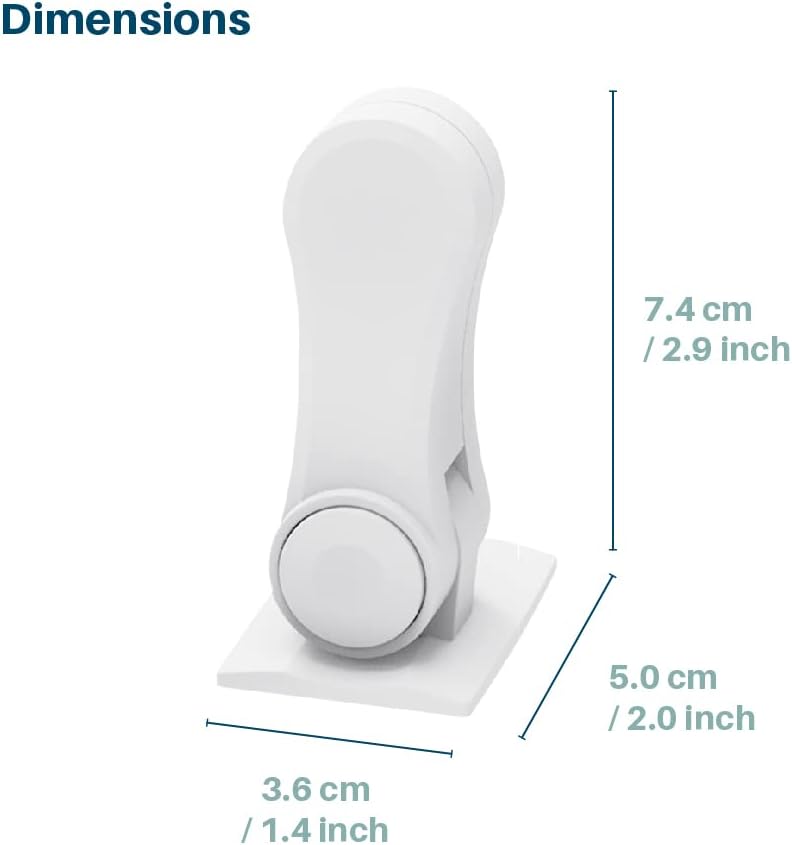Inaya Child Proof Door Lever Lock, Baby Proofing Door Handle Lock, Minimalist Design, 3M Adhesive & No DrillingNeed, Child Safety Door Handle Locks (2 Pack)