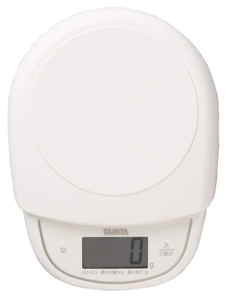 Tanita KD-313 IV Cooking Scale, Kitchen Scale, Cooking, Made in Japan, Digital, 6.6 lbs (3 kg), 0.4 oz (1 g) Unit, Ivory