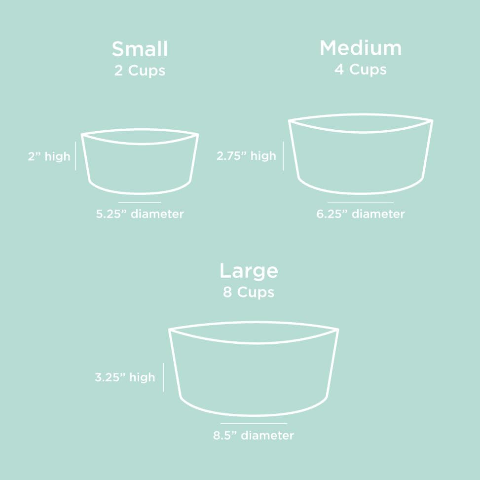 Waggo Simple Solid Ceramic Dog Bowl and Stand - Double Pet Feeder, Small, Black