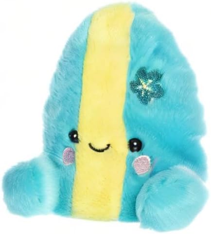 Aurora® Adorable Palm Pals™ Fynn Surfboard™ Stuffed Animal - Fun Collectible Plush for Kids and Adult Collectors - Perfect for Decorating Rooms and Birthday Gifts - Blue 5 Inches
