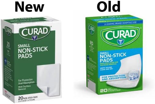 Curad Non-Stick Pads, 2 X 3 Inch(5.1 x 7.6 cm), 20 Count