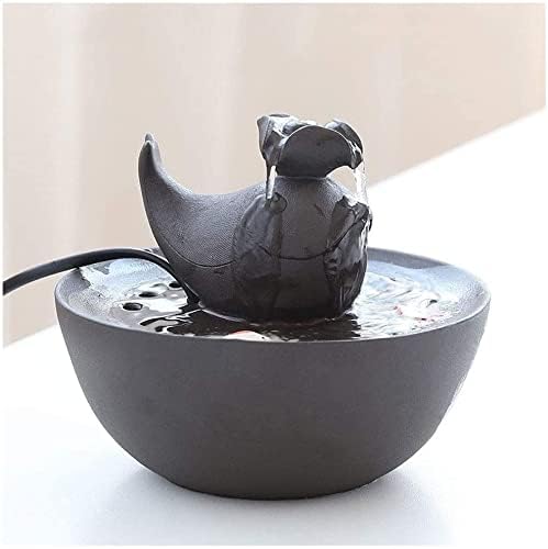 Fountain Portable Automatic Circulation Pet Water Dispenser for Cats Dogs Ceramics Cat Water Fountain for Drinking,UltraQuiet Pump Pet Water Dispenser (Color : Blue) (Brown)