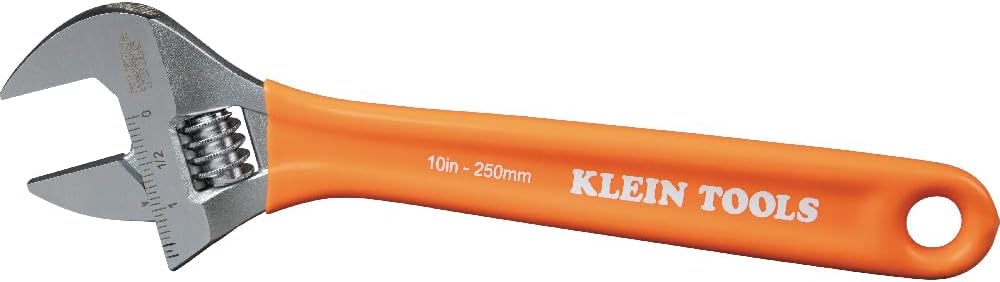 Klein Tools D5073 Adjustable Wrench Set, Extra Capacity, 6-Inch, 8-Inch, 10-Inch, Forged Alloy Steel, Metric and SAE, 3-Piece