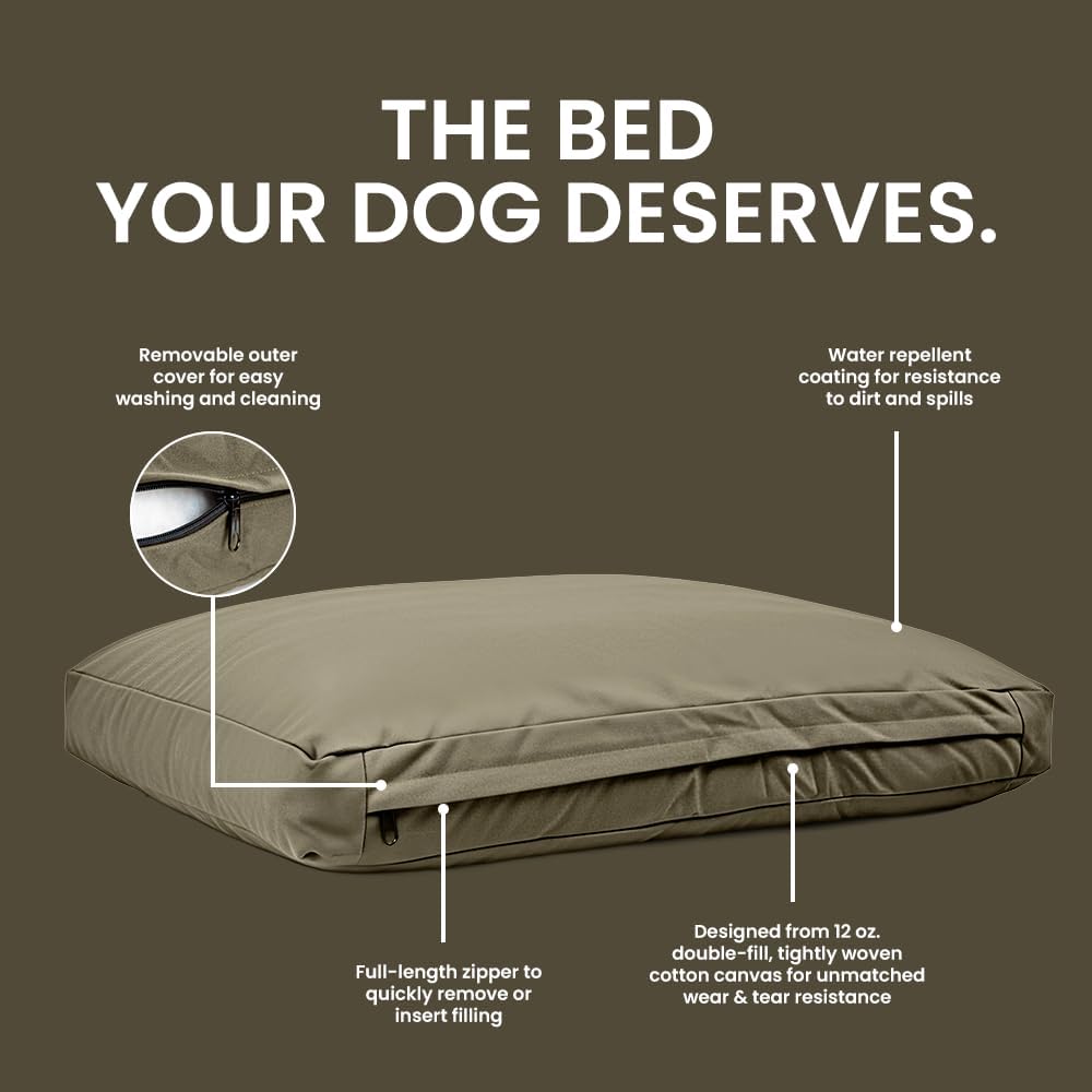 WHITEDUCK Dog Bed(Olive) 35" Lx20 Wx4.3 th (M)