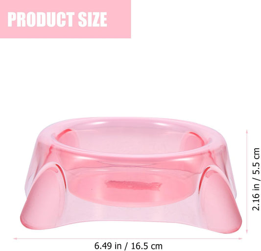 Milisten Pet Food Bowl and Water Dish Candy Color Crystal Material Large Size Pink Suitable for Puppies and Dogs