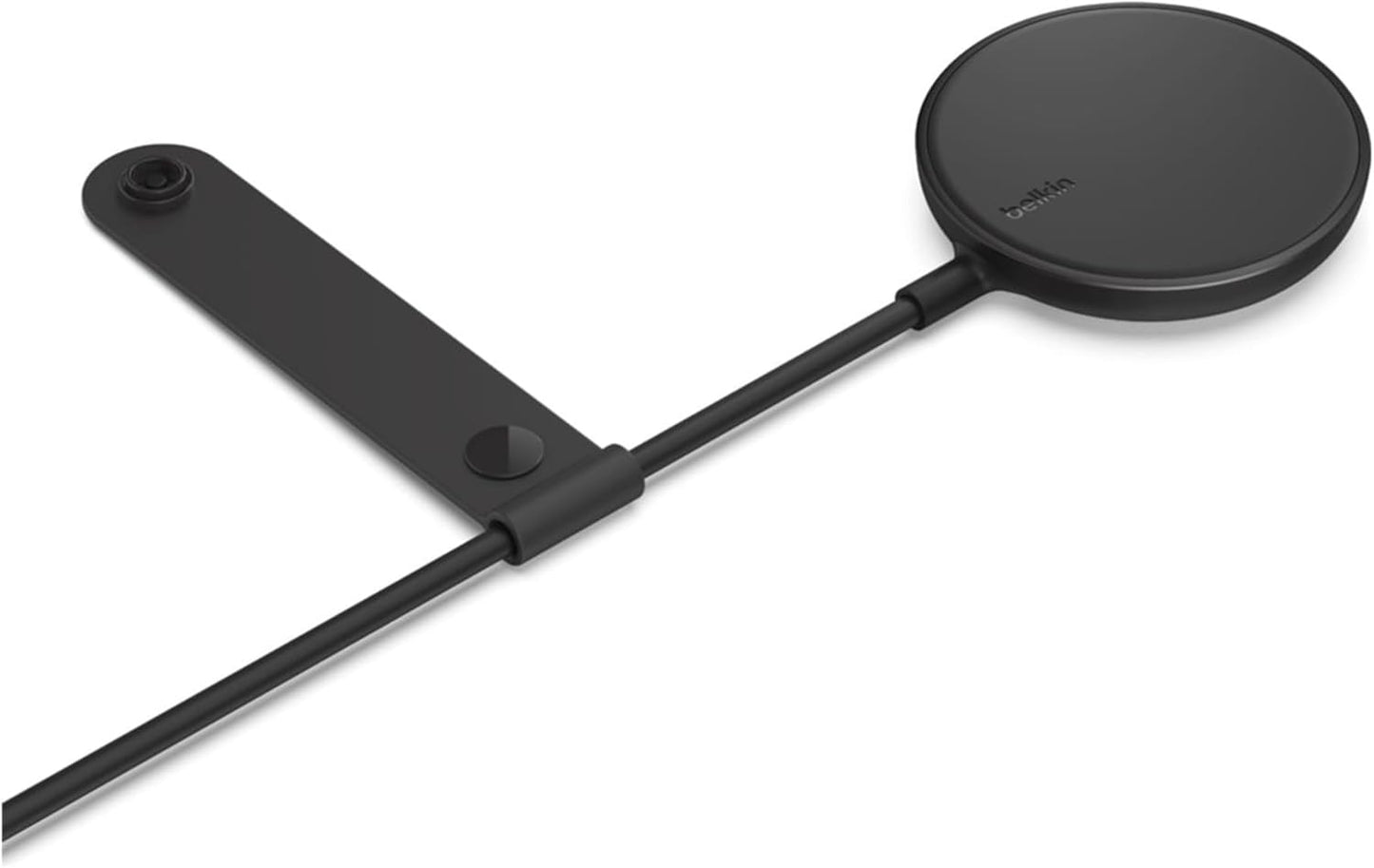 Belkin 7.5W Magnetic Portable Wireless Charger Pad - 6.6ft/2M Long Cable - MagSafe Compatible Charger - iPhone Charger Compatible w/ iPhone 15, iPhone 14, iPhone 13 - Power Supply Included - Black