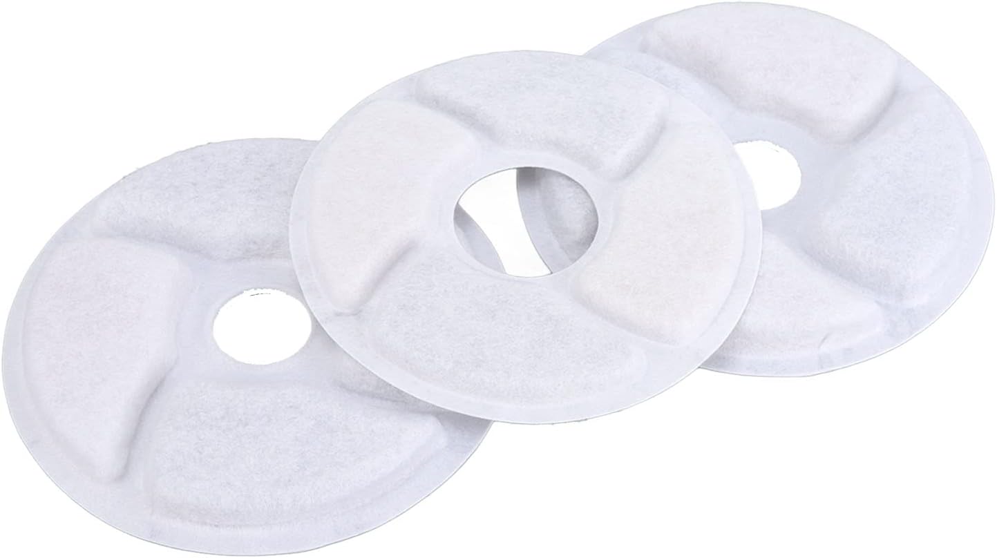 Cat Water Dispenser Filter, 12pcs Pet Water Fountain Filter Improve Taste for Round Water Feeder