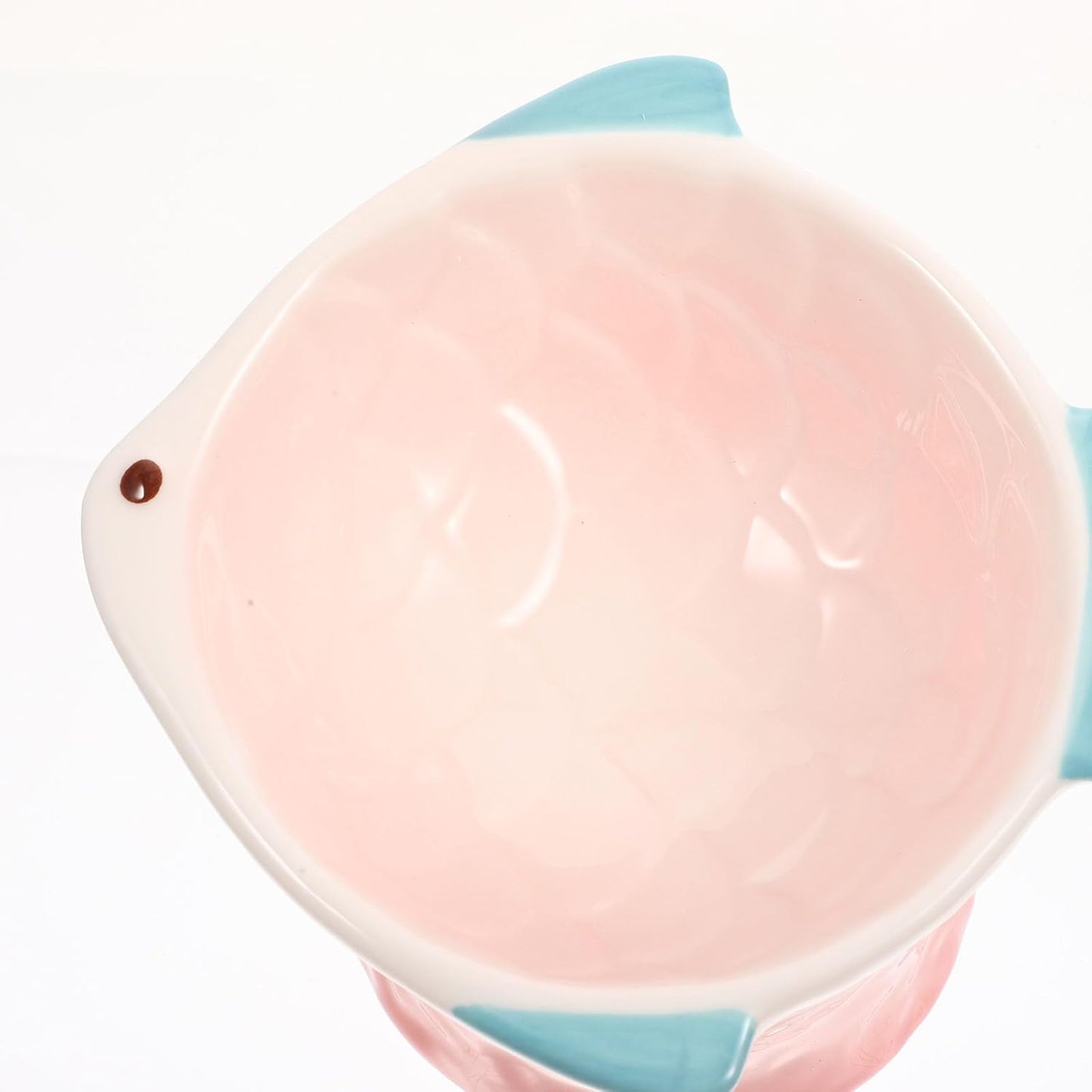 FAVOMOTO Protective Raised Cat Food Dish Tilted Pink Fish-Shaped Decorative Pet Feeder Household Food Bowl for Cat Feeding