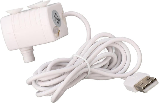 POCREATION Pet Water Fountain Pump, Ultra Quiet USB Powered for Cats and Dogs, Adjustable Flow 5V Low Noise Fountain Replacement Motor