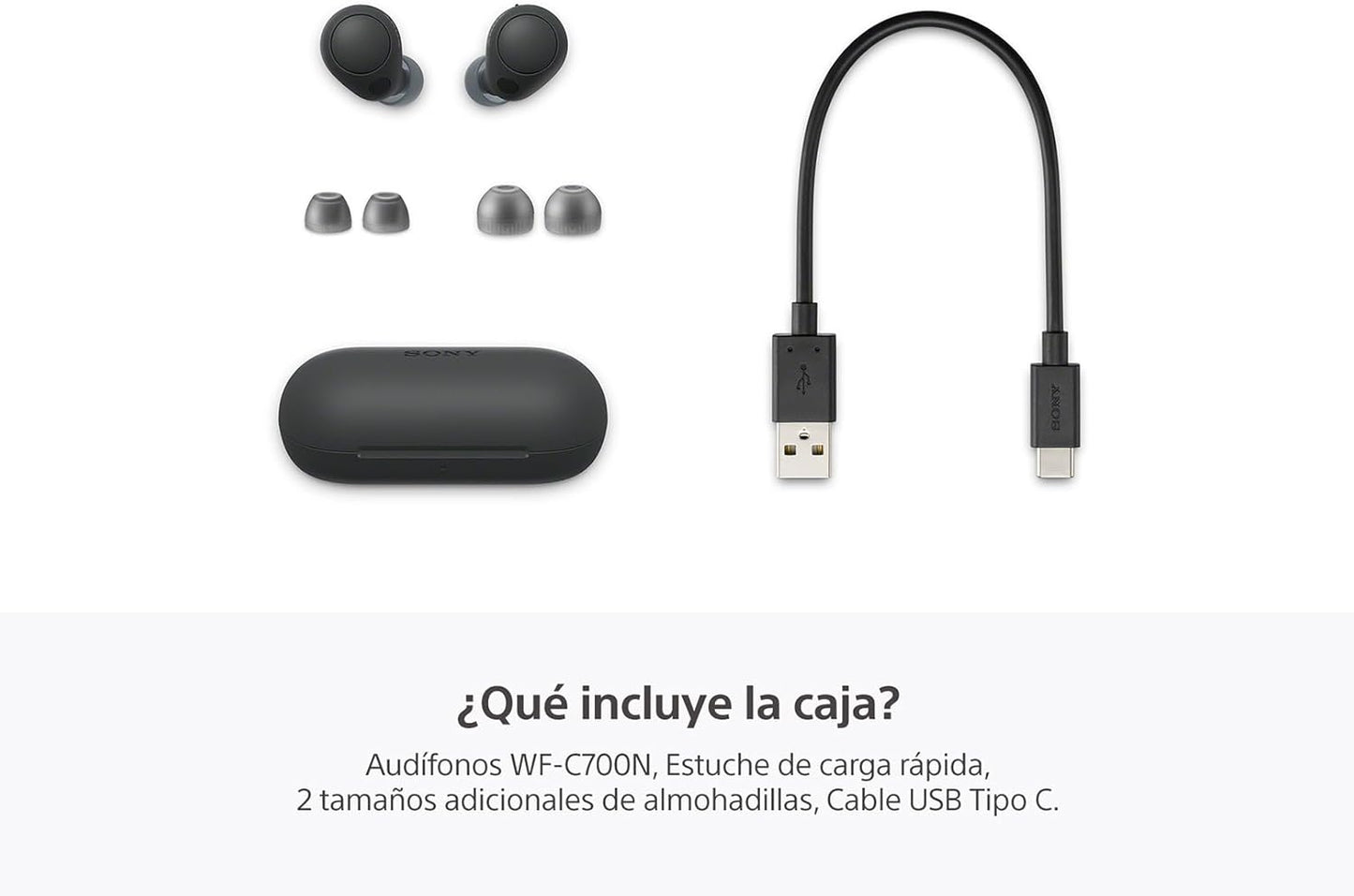 Sony WF-C700N Wireless Noise-Canceling Earbuds - Bluetooth Hi-Fi Earphones with 35-Hour Battery, Water-Resistant Design, Touch Controls for Calls and Music - Premium Audio Experience, Black