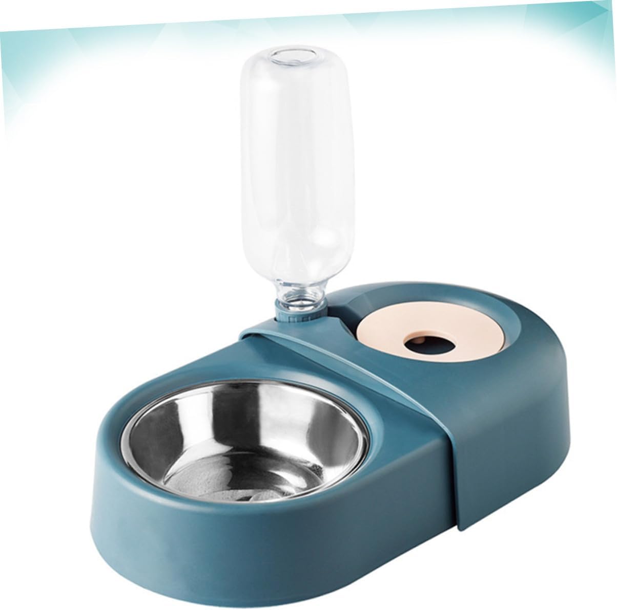 Milisten Automatic Pet Water and Food Bowl with Spill-Proof Design, Blue Dog and Cat Feeder Suitable for Home Use, Sturdy Pet Supply Feeding Dish