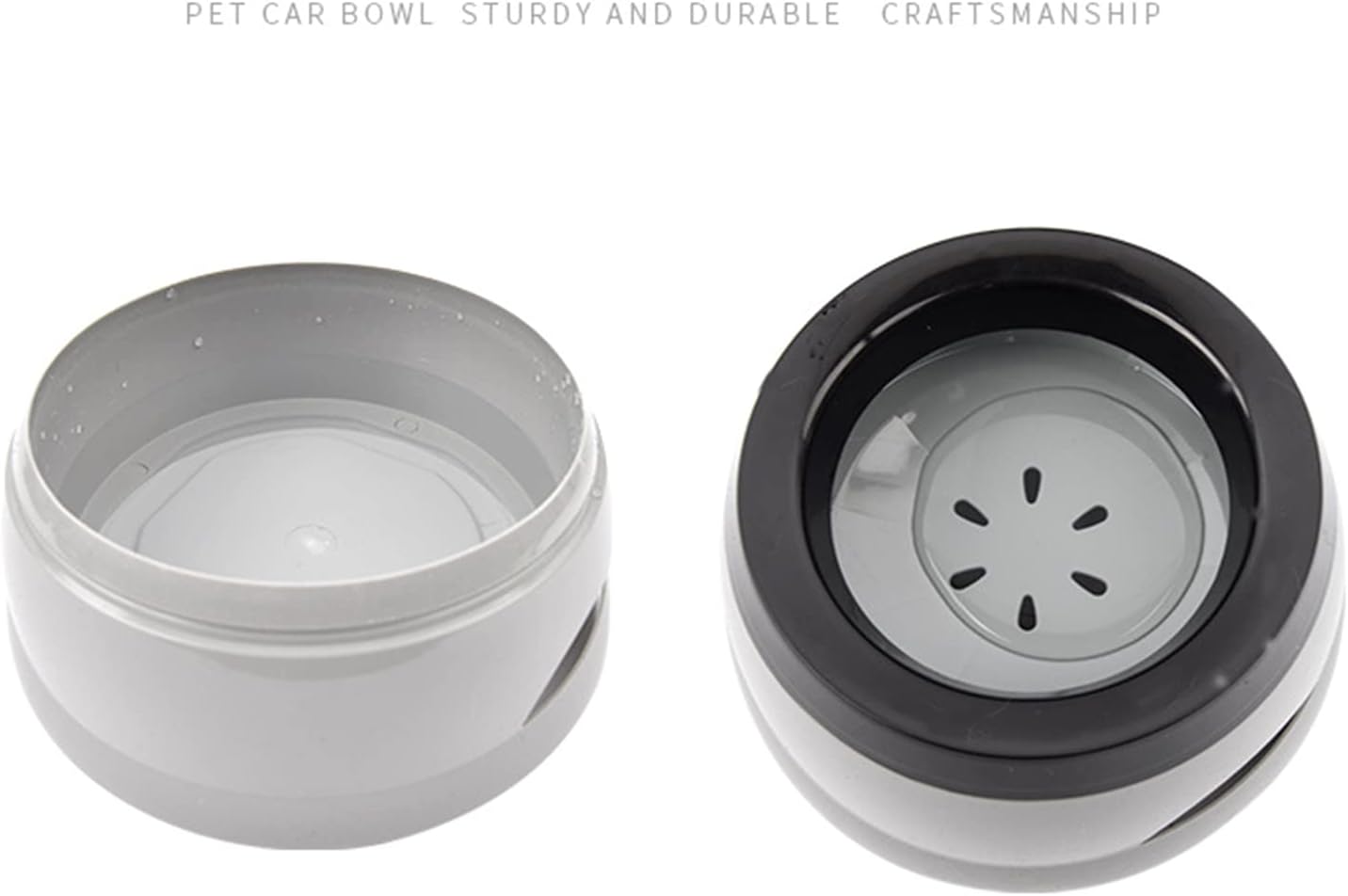 Dog Water Bowl Splash-Free Pet Feeders Cats Fountains for Car Travel -Slip Dispenser Spill Cats Dog Water Bowl Dispenser for Vehicle Car Travel for Crates
