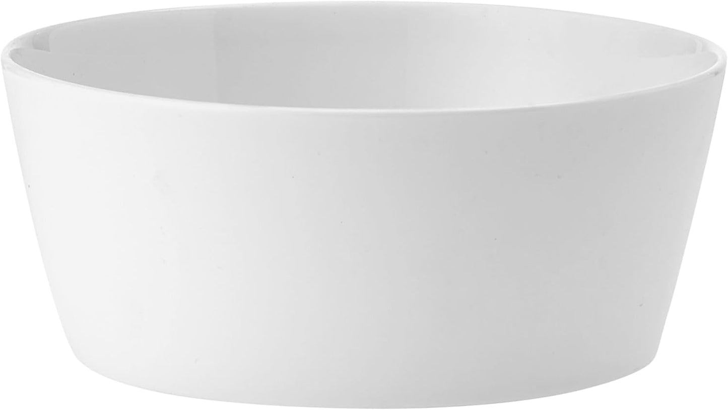 Mikasa Rylee High Rim 12 Piece Bone China Durable Chip Resistant Lightweight Dinnerware Set, Service for 4, White