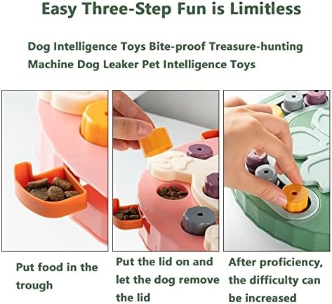 Dog Puzzle Toys Turntable Slow Feeder Food Bowl Slowly Eating Bowl Pet Dogs Game (Color : D, Size : 2525cm) (C 25 * 25cm)