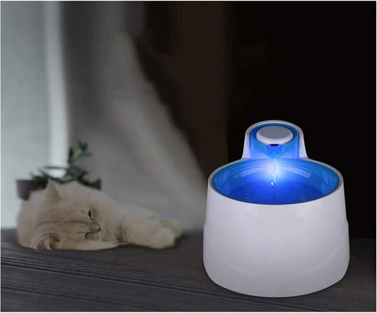 Cat Water Fountain Stainless Steel 81oz/2.4L Pet Water Fountain with Intelligent Pump and LED Indicator for Water Shortage Alert Cat and Dog Fountain