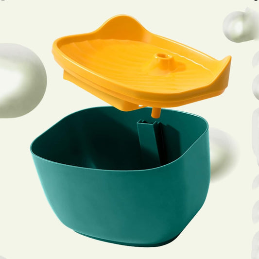Cat Water Fountain, 84oz/2.5L Ultra Quiet Pet Water Fountain with Filtration, Dog Automatic Drinking Fountain Dog Water Bowl Dispenser Drinking Water,Green
