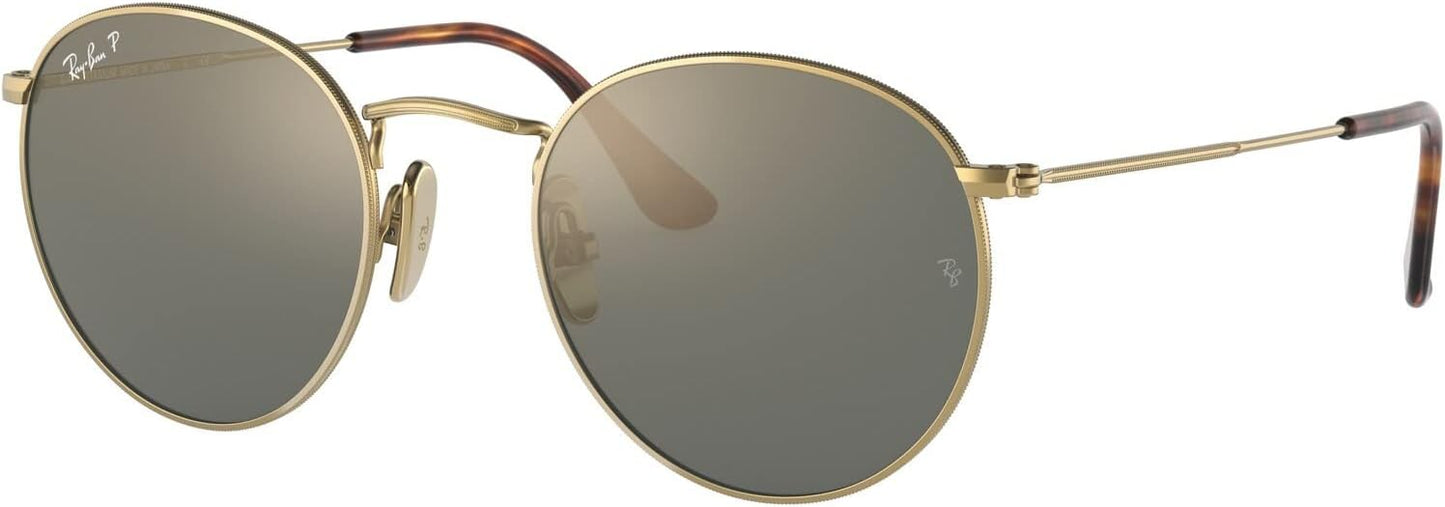 Ray-Ban Unisex RB8247 Round Titanium Round Sunglasses, Demigloss