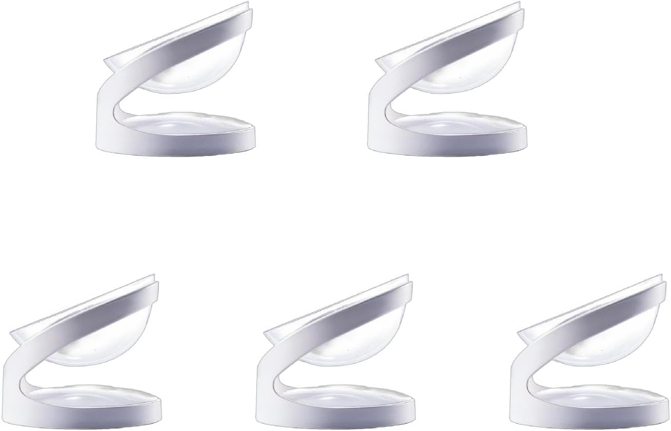 for Elevated Bowls 18° Tilted Raised Dish Clear Pet Feeding Bowl with Stand for Cats and Puppy Split Easy to Elevated Pet Feeding Station