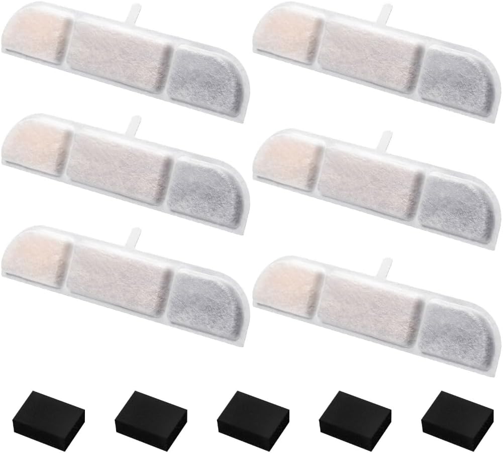 6PCS Cat Fountain Filter Sponges Dog Water Dispenser Filtration System Filters
