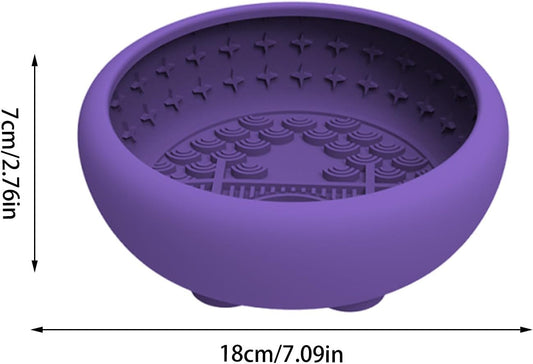 Silicone Slow Feeder - Cat Bowl Set, Non-Slip Design with Suction Cup, Puzzle Dishes with Anti-Gulp Pattern, Dog Eating Station, Medium Pet for Puppy Drinking