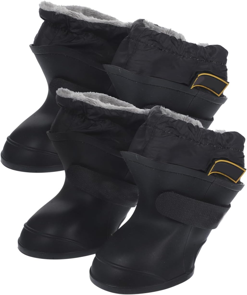 Waterproof Pet Rain Boots Non-Slip Silicone Dog Rain Shoes Black XXL Outdoor Paw Protectors for Large Medium Small Dogs