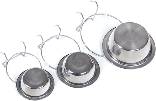 Hanging Pet Bowl Cup Cup with Wire Hook for Dogs Cats Bird Animals in Crate Cage Easy-to-Remove