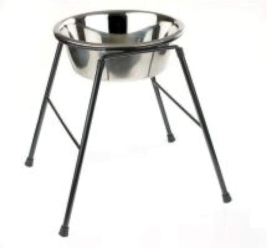 CLASSIC Pet Products Single Feeder High Stand with 4000 ml Stainless Steel Dish, 370 mm Tall