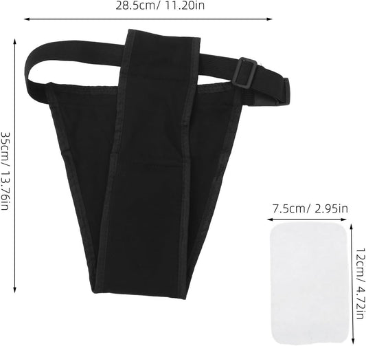 Milisten Reusable Female Dog Diapers Washable Pet Period Pants with 3 Cotton Pads Black 2XL+XXL Size Comfortable Menstrual Underwear for Small Female Dogs in Heat and Outdoor Use