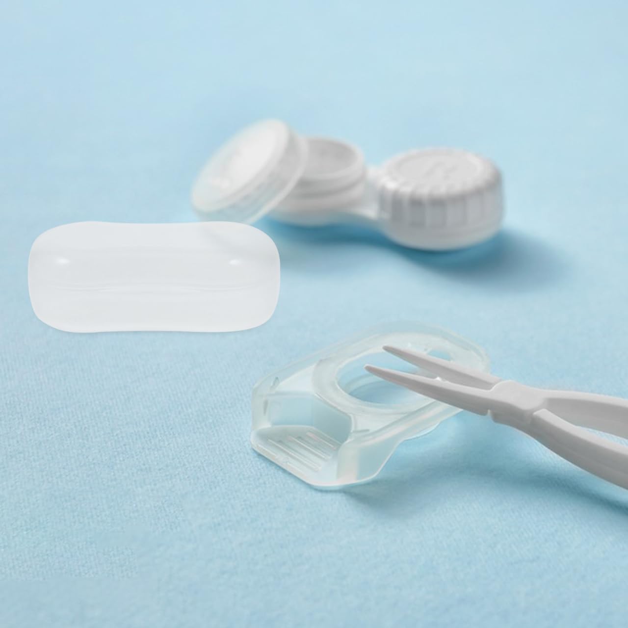HEALLILY 20Pcs Dog Finger Toothbrush Storage Box Portable Transparent Case Compact Design Easy to Carry for Pet Dental Care