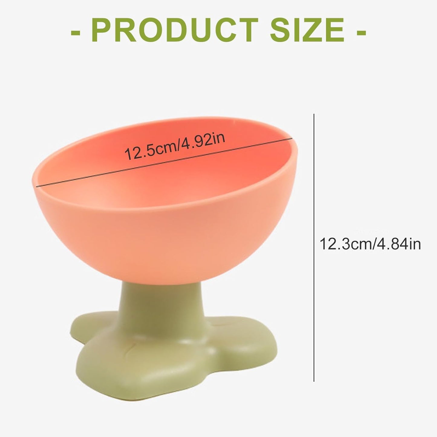 Pet Cats Dog Slow Food Bowl Help Healthy Eating Smooth Round Thickened Bowl Elevated Stand Comfortable Eating