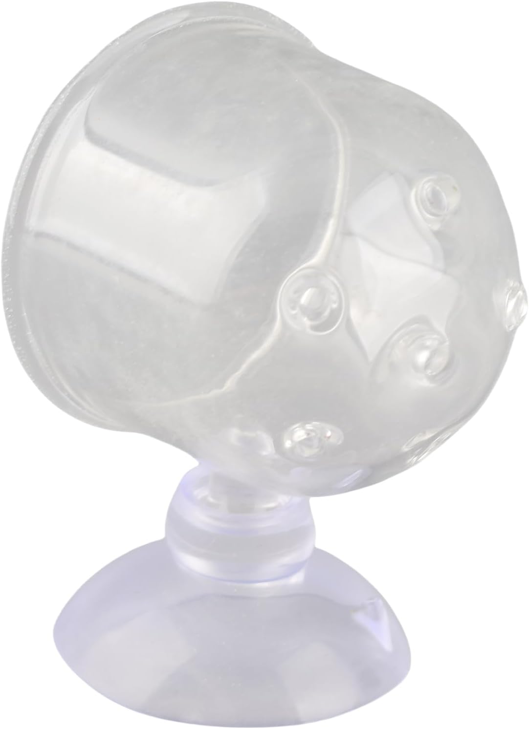 Fish Food Feeder with Suction Cup, Transparent Fish Tank Feeding Cup with Glass Hole, Sturdy Aquarium Live Feeder Container Accessory for Feeding Small Tropical Fishes