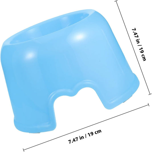 Milisten Plastic Dog Feeding Bowl with Non-Slip Base, Blue Candy Color Puppy Food and Water Bowl for Small to Medium Dogs, Suitable for Indoor and Outdoor Use