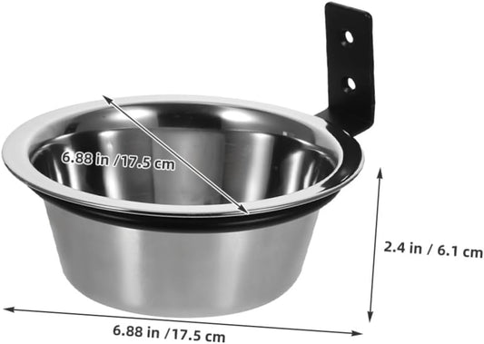 Milisten 2pcs Wall-Mounted Elevated Dog Bowls for Small Pets, 6-inch Raised Feeding and Water Holder, Space-Saving Hanging Dog Feeder with Comfortable Height for Indoor Use