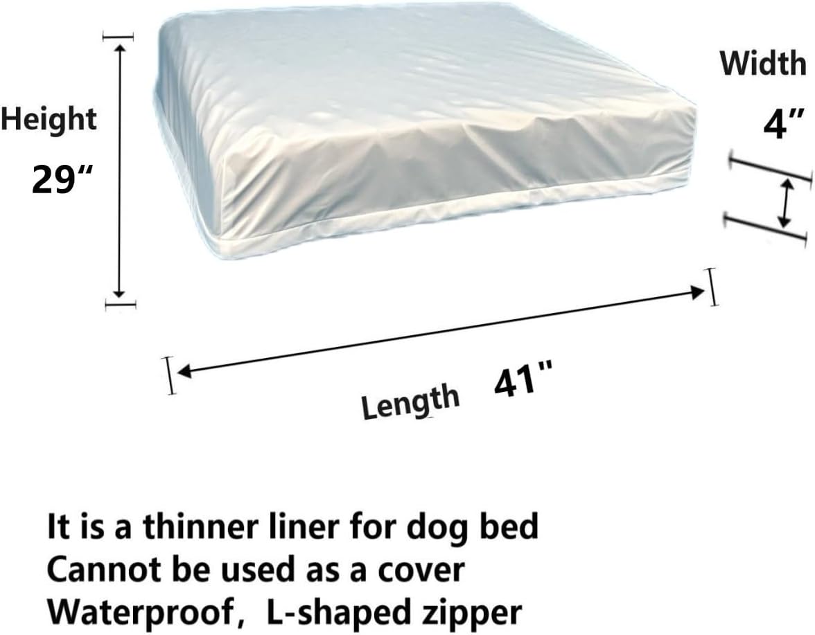 Waterproof Dog Bed Liner Removable for Dog Beds 41 x 29 Inch