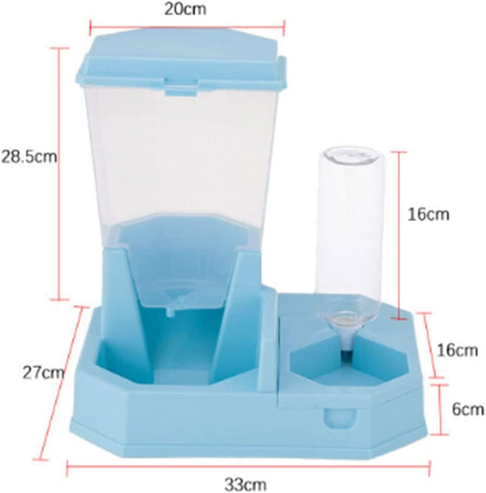 Fountain 2 in 1 Pets Automatic Water Feeder 2.5L/0.5L Automatic Dog Feeder Cat Water Dispensers Unplugged Feed Water Pet Supplies for Small Medium Large Cat Dog Pet Water Dispenser