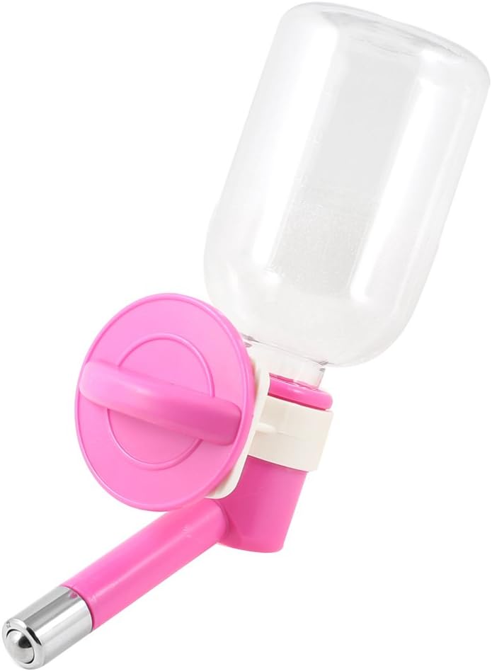 250ml Pet Cat Dog Hanging Fountain Bottle Water Feeder Fuchsia Clear (id: 0bd d8d 0e7 c9c f82