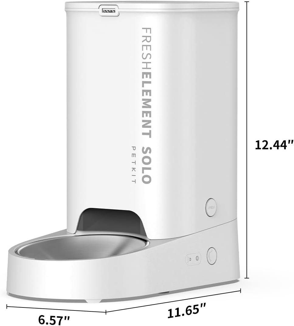 PETKIT Automatic Cat Feeder, 2.4G WiFi Automatic Dog Feeder, App Control Pet Food Dispenser with Triple Fresh-Lock System, Up to 10 Meals Per Day, Schedule Feeding, Food Shortage Alert, 3L Capacity