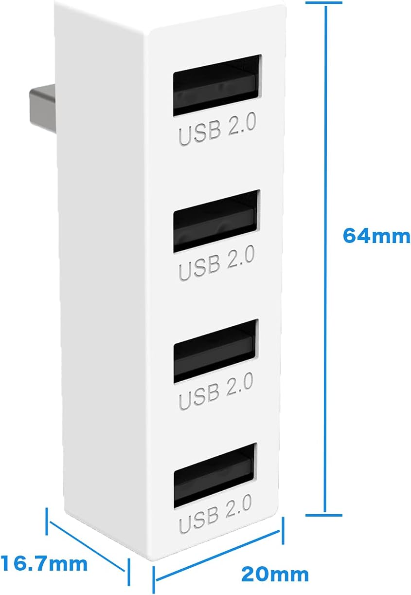 JZW-Shop 4 Ports USB Hub 2.0 for Xbox Series S, High Speed USB Hub Splitter Expansion Adapter Compatible with Xbox Series S Console