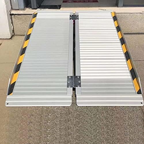 Aluminum Dog Ramp for Cars - Folding Threshold Ramp for Wheelchair Access, Indoor/Outdoor Use, Heavy Duty, Non-Slip Surface, Portable Pet Ramp