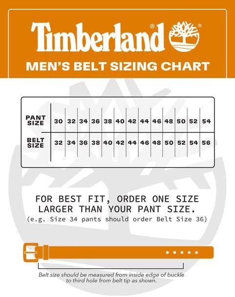 Timberland Men's Classic Leather Jean Belt 1.4 Inches Wide (Big & Tall Sizes)