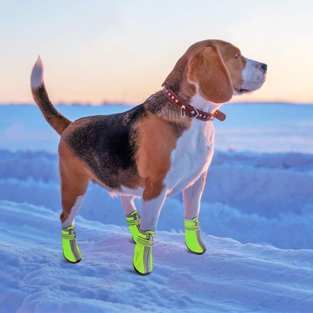 Winter Dog Shoes Warm Small Big Dogs Shoes Socks Waterproof Reflective Dog Boots Paw Protector Non Slip Rain Snow Pet Booties (1)