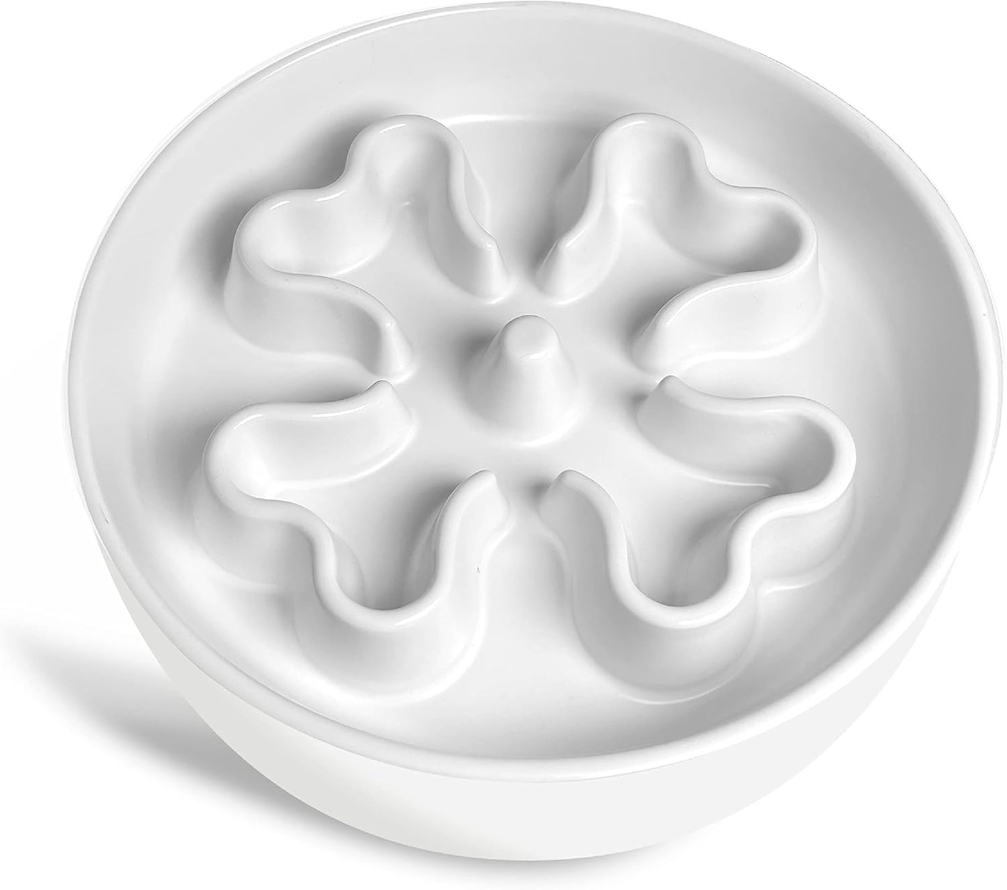 Slow Feeder,Ceramic-Slow Feeder Dog Bowls Medium Breed,Puzzle Food Bowl Maze,2.5 Cups Slow Feed Dog Bowl for Medium Dogs
